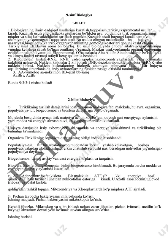 bialogiya_2_qism_9_sinf_imtihon_javoblari_@barcha_fan_javoblari — PDF
