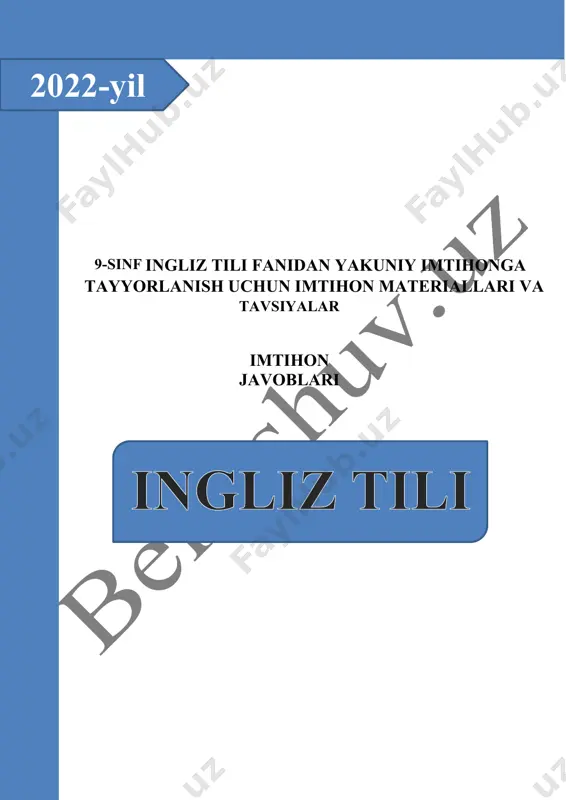 ingliz tili 9-sinf imtihon javoblari @barcha_fan_javoblari — PDF
