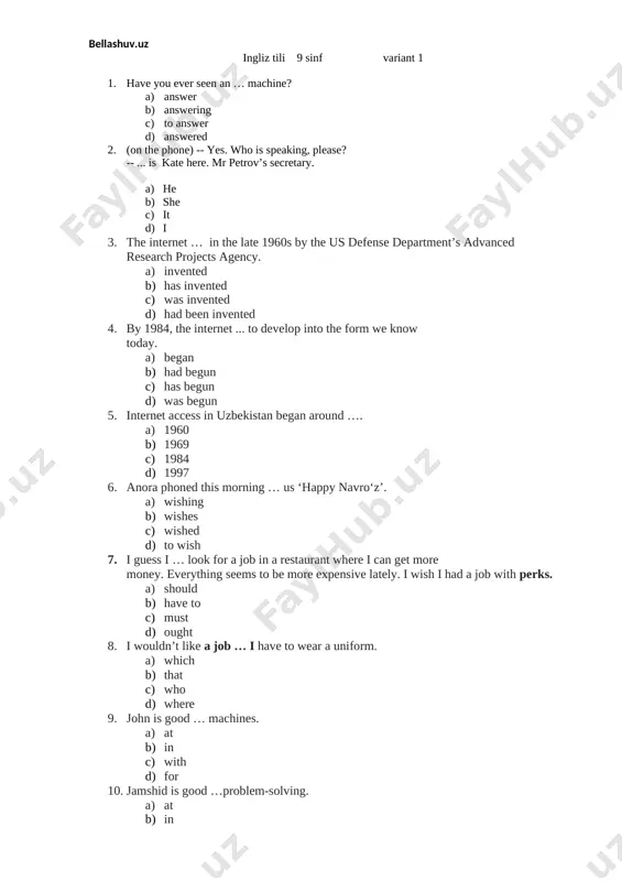 9-sinf-ingliz-tili-test — DOCX