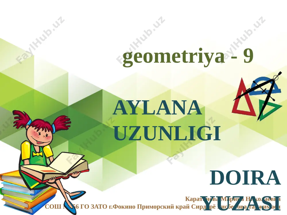 9 sinf aylana ,doira — PPTX