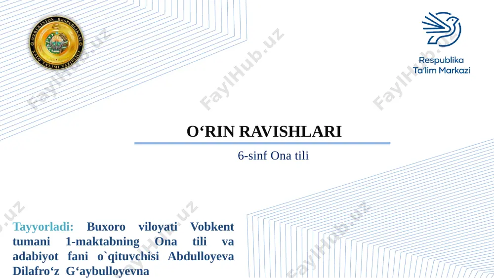 6-sinf ona tili — PPTX