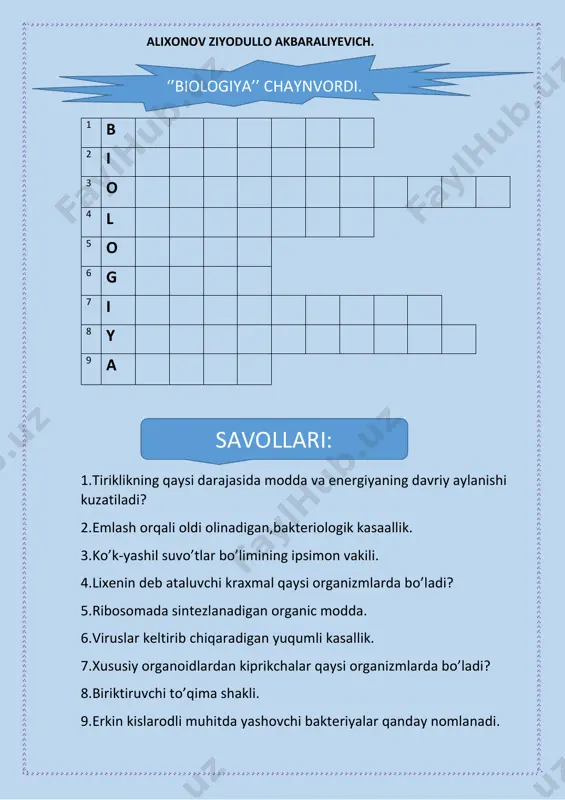 ''biologiya''chaynvordi 9-sinf. — PDF