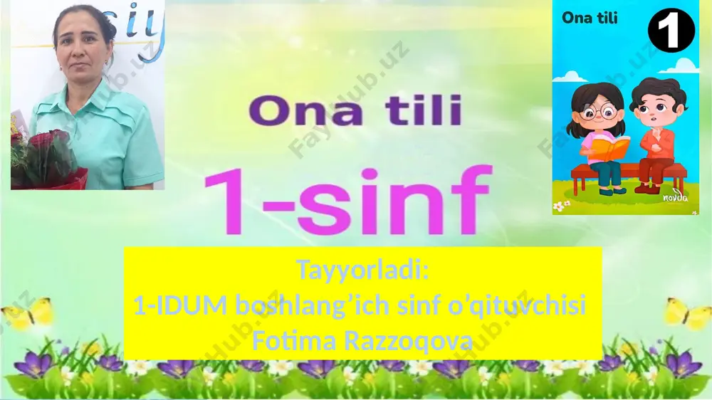 1-sinf ona tili 14-dars — PPTX