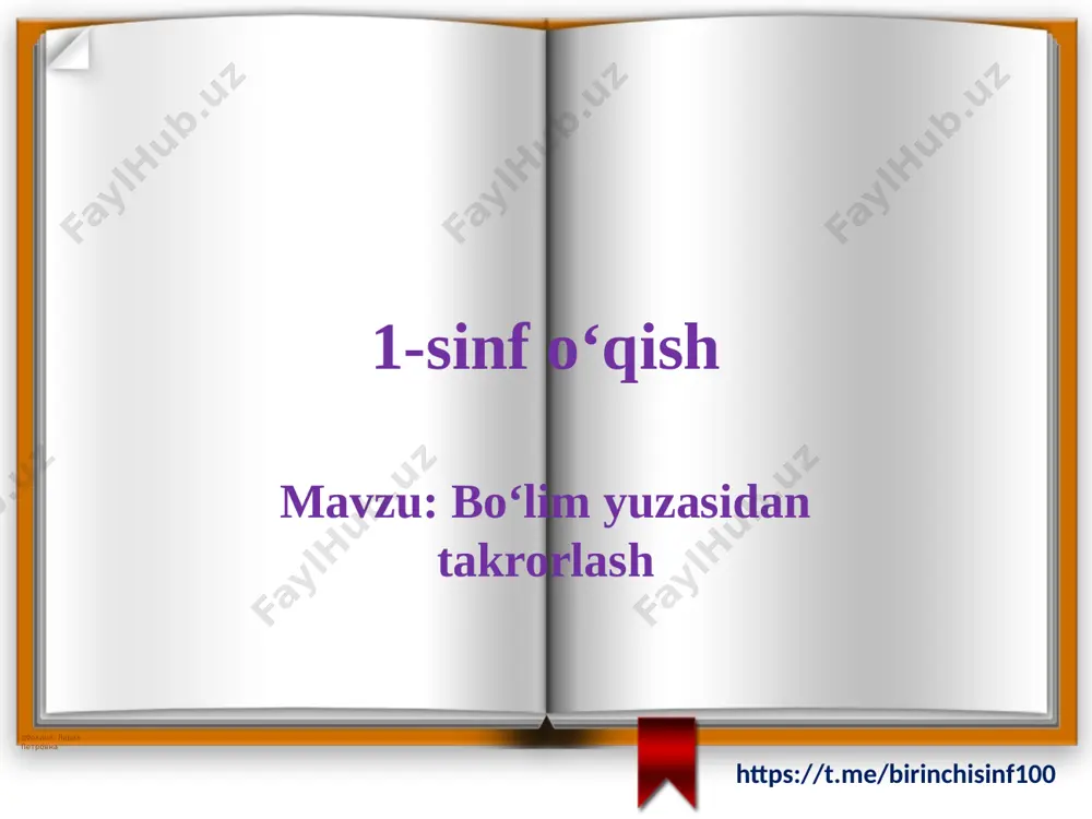1-sinf o‘qish 8-dars — PPTX