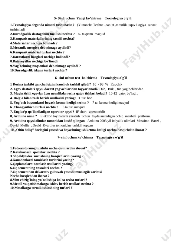 5- sinf uchun yangi ko’chirma — DOCX