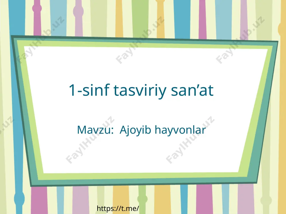 1-sinf tasviriy san’at — PPTX