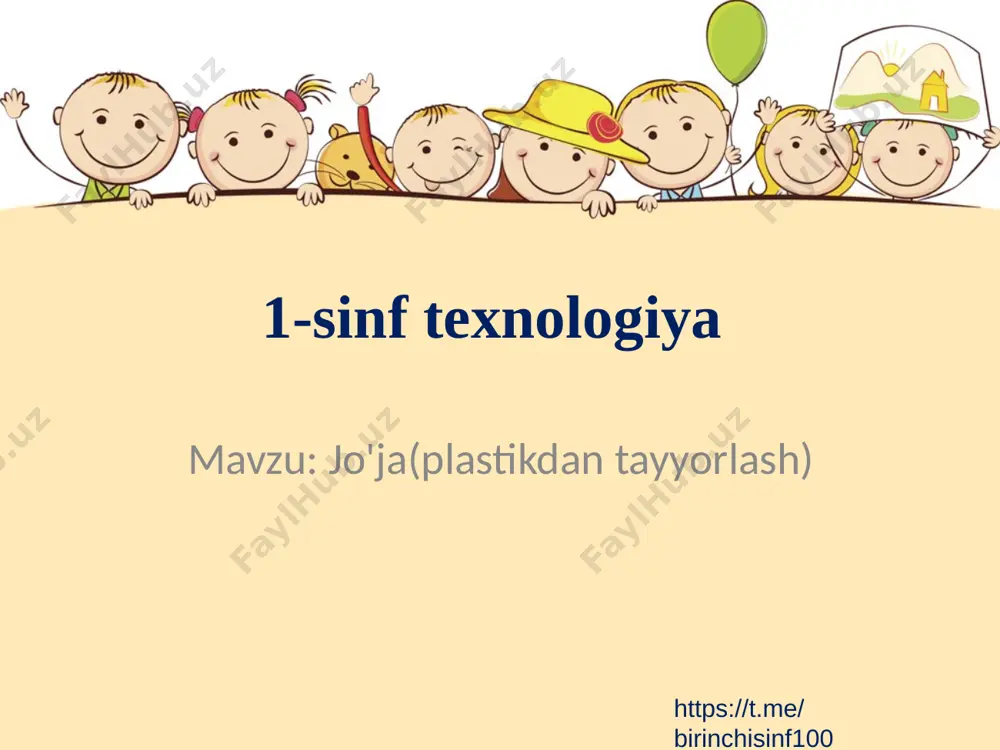 1-sinf texnologiya 18-dars — PPTX