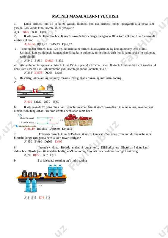 5 sinf 3 bob — DOCX