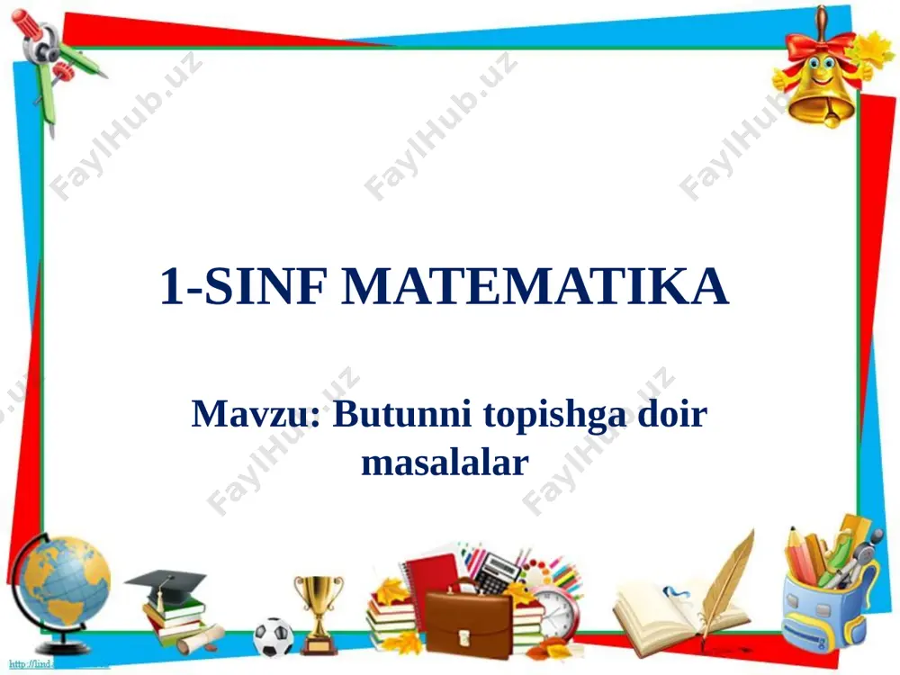 1-sinf matematika 80 -dars — PPTX