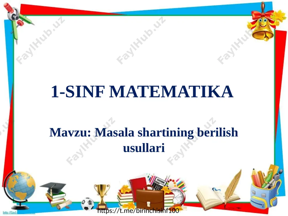 1-sinf matematika 78-dars — PPTX