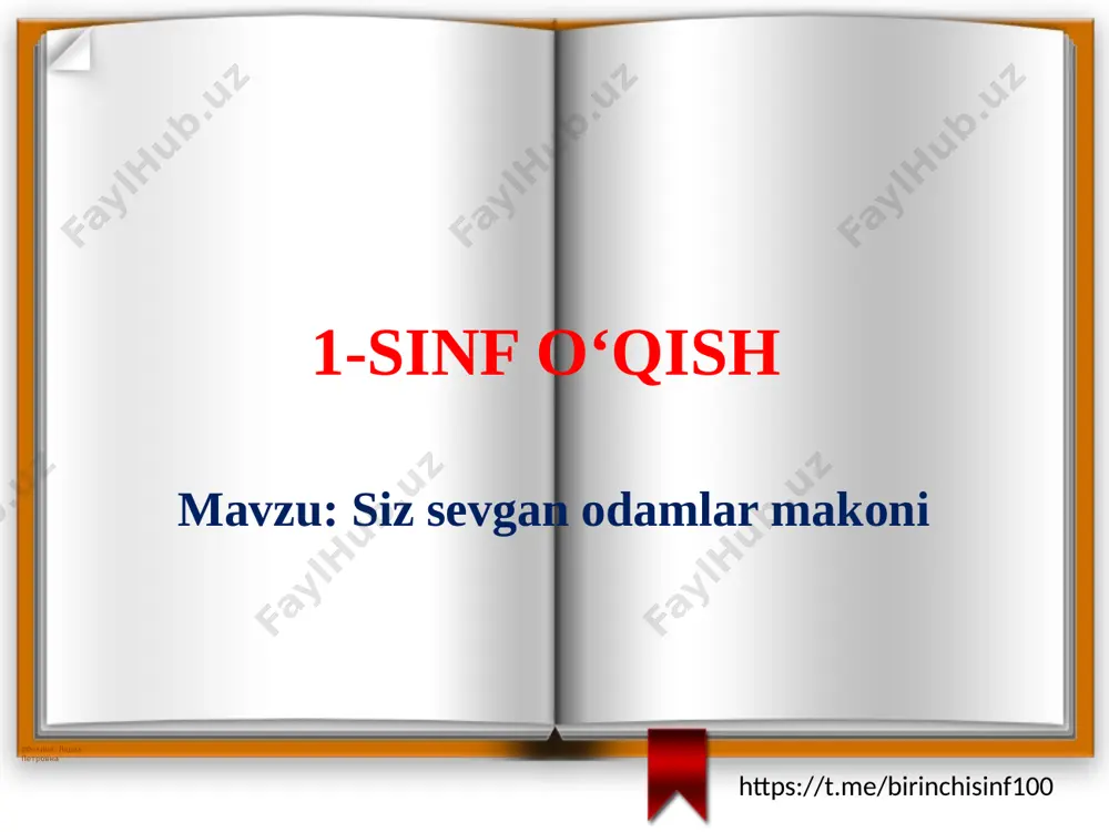1-sinf o‘qish 2-dars — PPTX