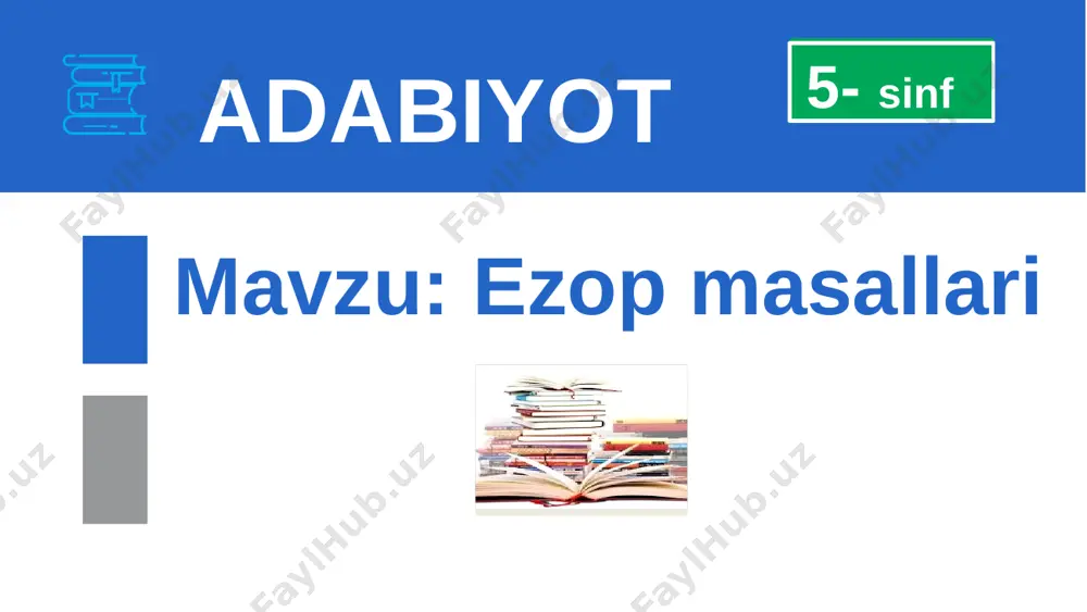 ezop masallari — PPTX