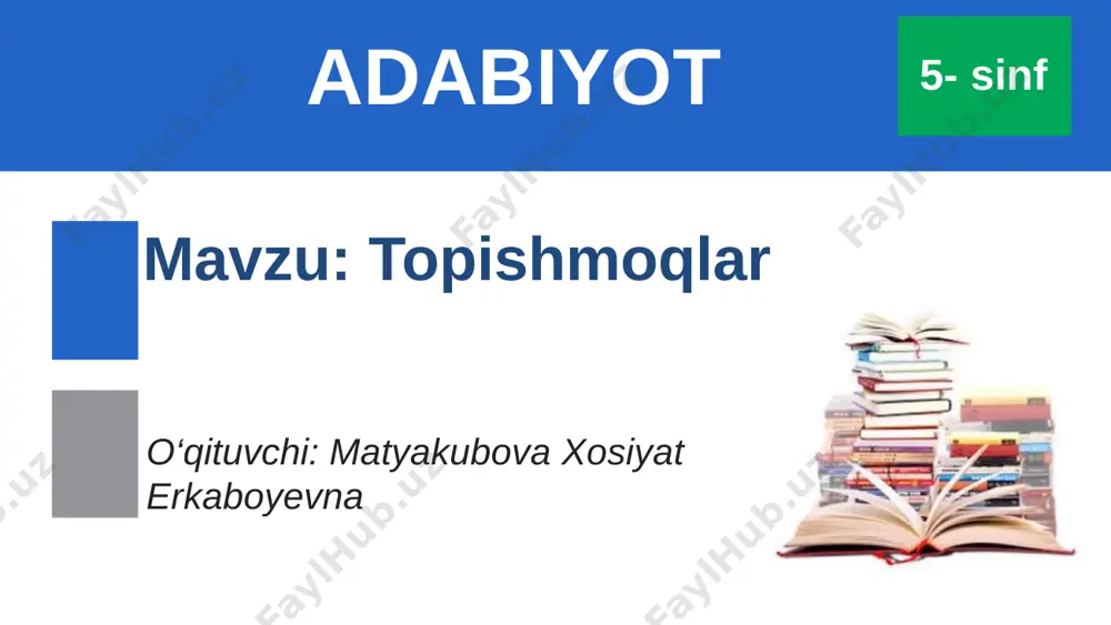 topishmoqlar — PPTX