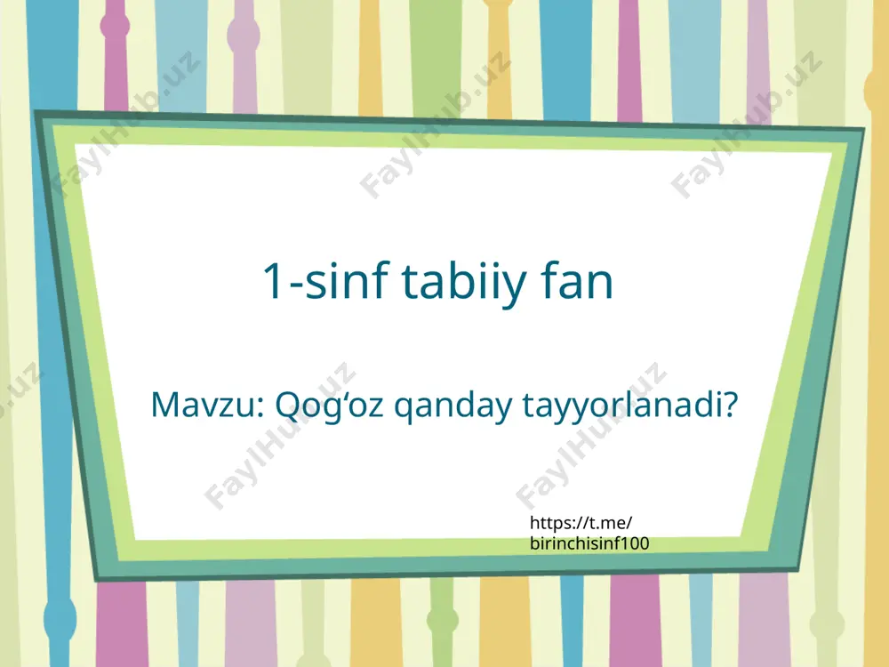 1-sinf tabiiy fan 15-dars — PPTX