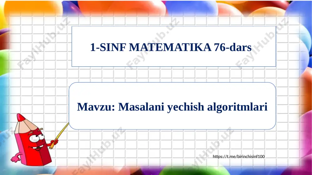 1-sinf matematika 76-dars — PPTX