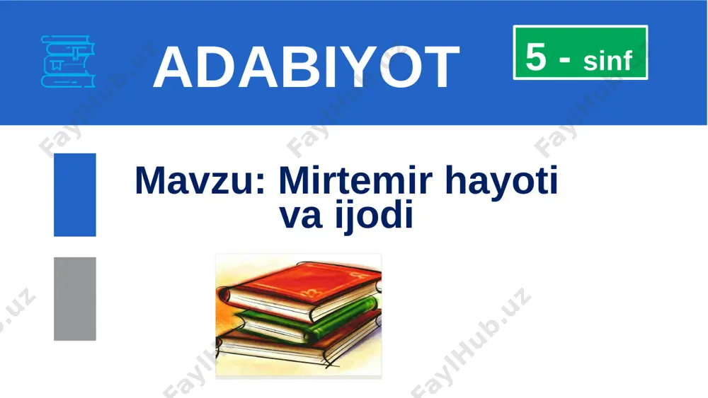 mirtemir hayoti va ijodi — PPTX