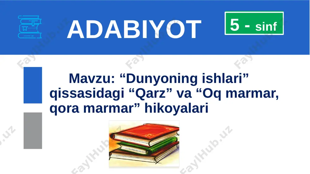 qarz oq marmar, qora marmar — PPTX