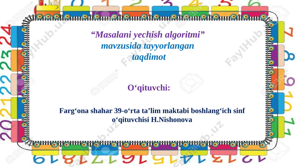 masalani yechish algoritmi — PPTX