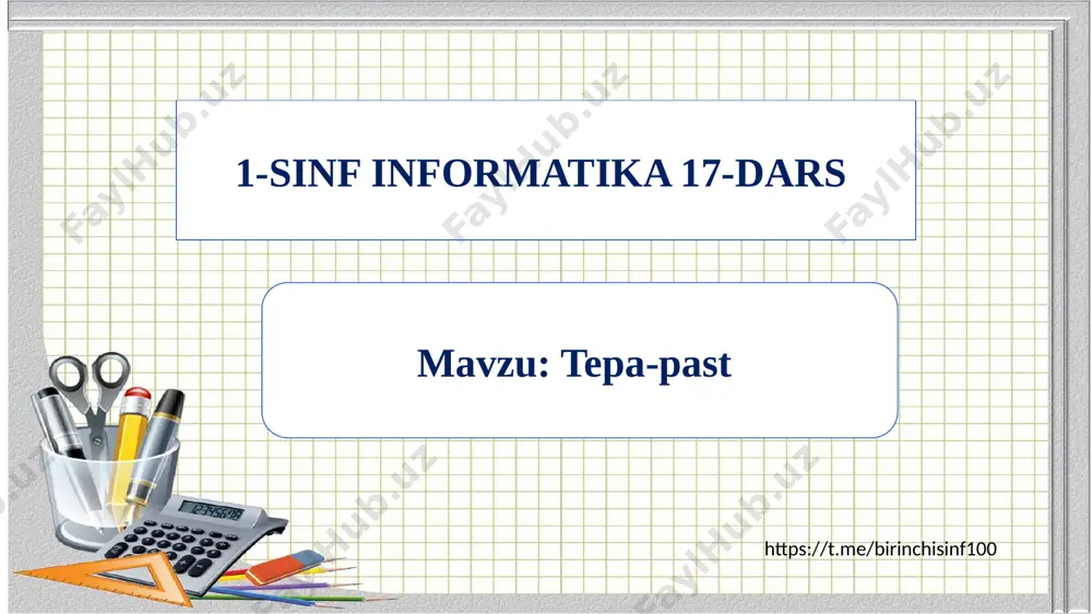 1-sinf informatika 17-dars — PPTX