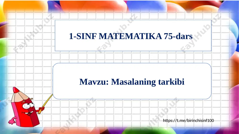 1-sinf matematika 75-dars — PPTX
