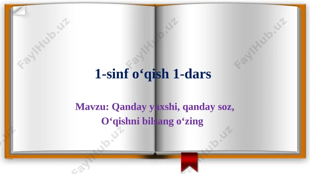 1-sinf o‘qish 1-dars — PPTX