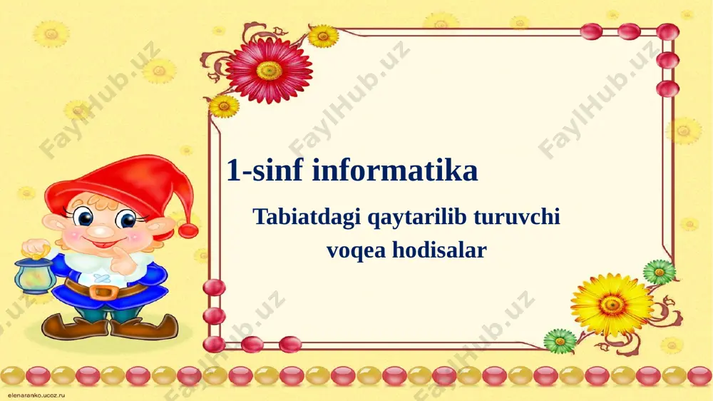 1-sinf informatika 15-dars — PPTX