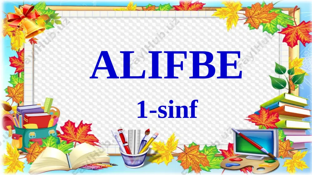 1-sinf alifbe 60-dars — PPTX
