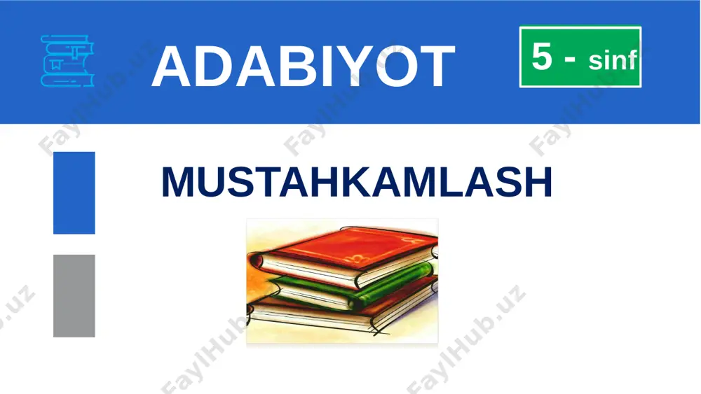 mustahkamlash — PPTX