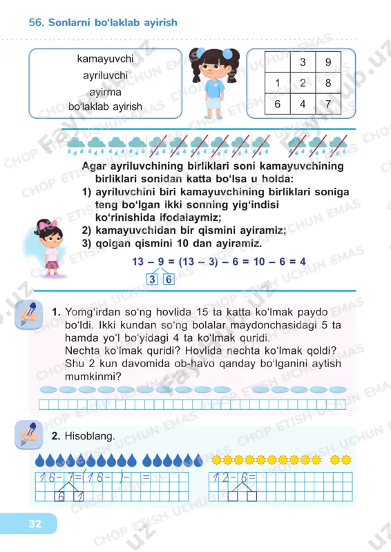 matematika 1 sinf darslik 56-60 — PDF