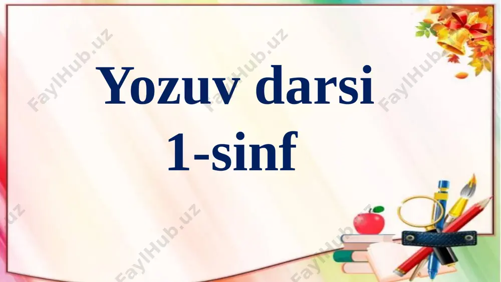 1-sinf yozuv kichik g harfi — PPTX