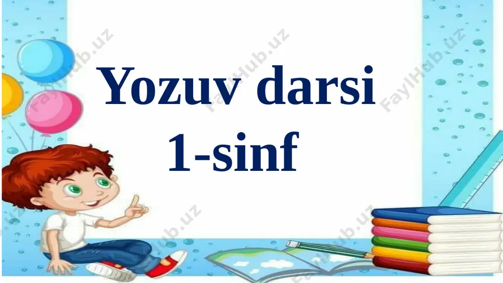 1-sinf yozuv kichik p harfi — PPTX