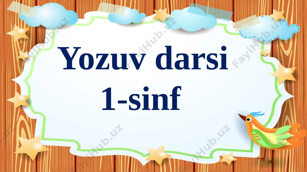 1-sinf yozuv kichik z harfi — PPTX