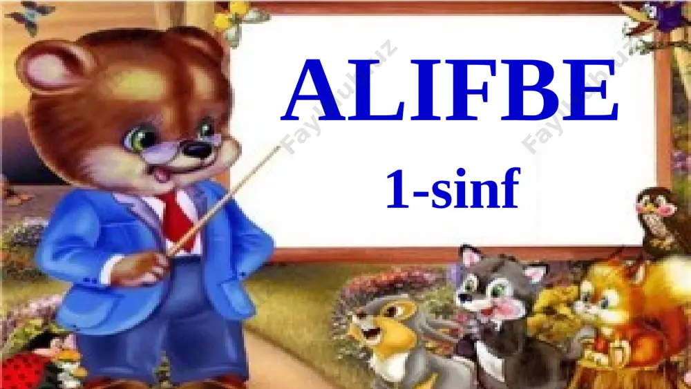 1-sinf alifbe s tovush va ss harlfari — PPTX