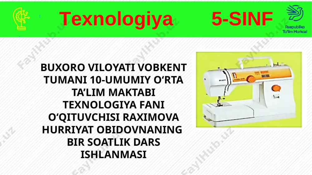 texnologiya — PPTX