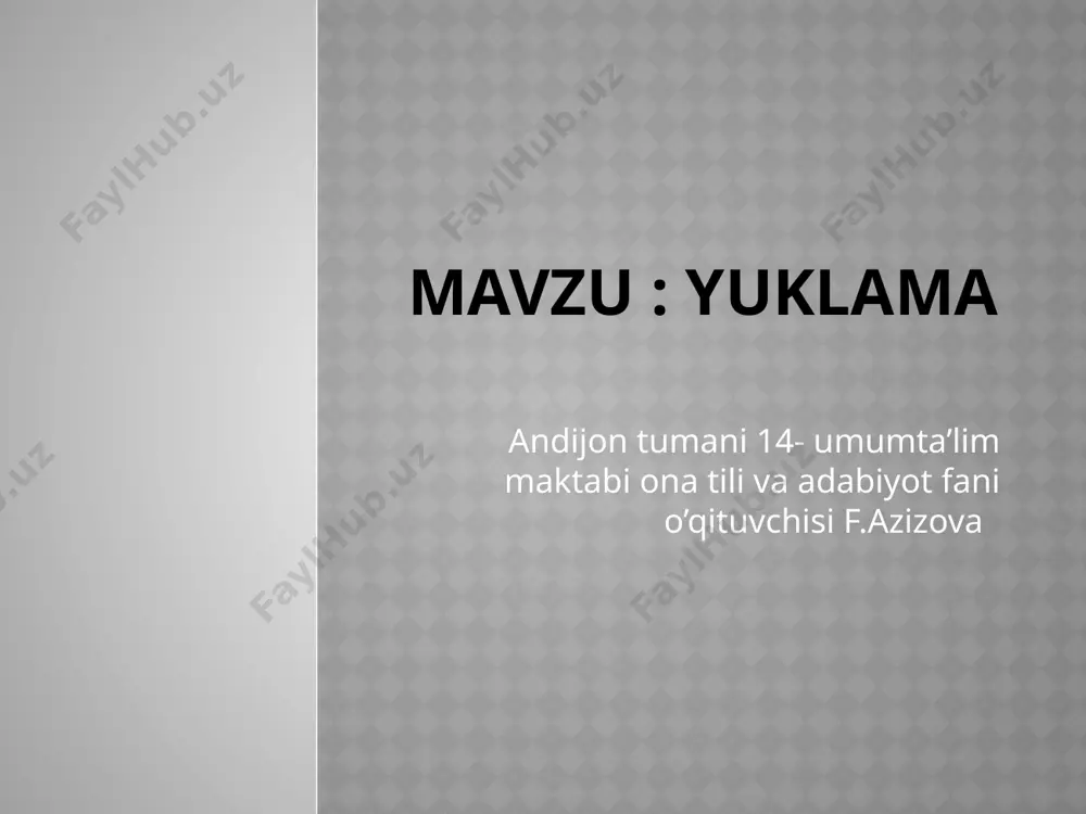 5-sinf yuklama — PPTX