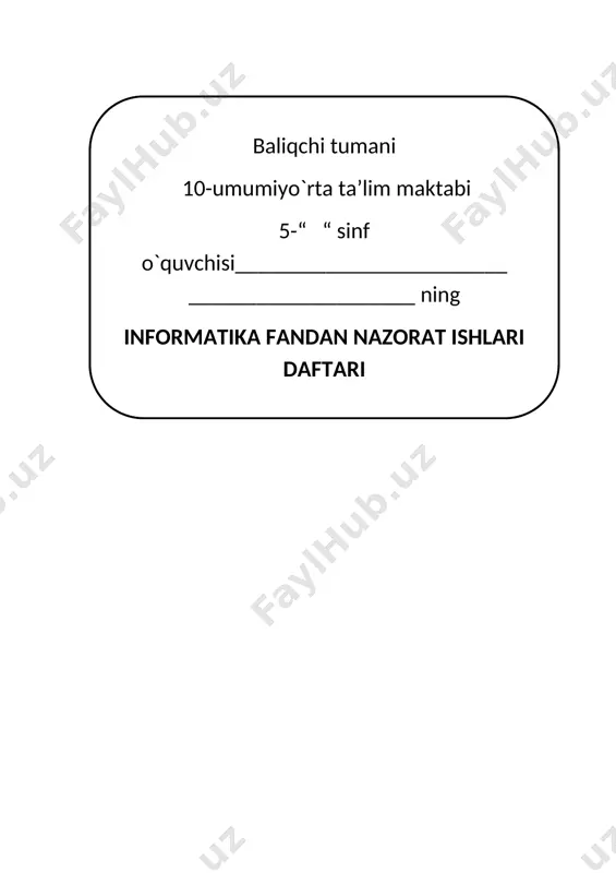 5-sinf info ni 2020 — DOCX