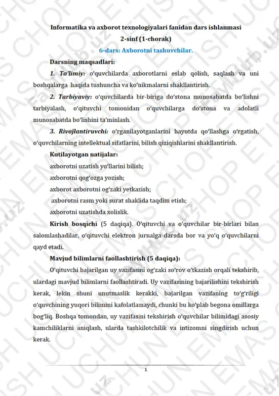 informatika 2-sinf 6-9 dars — PDF