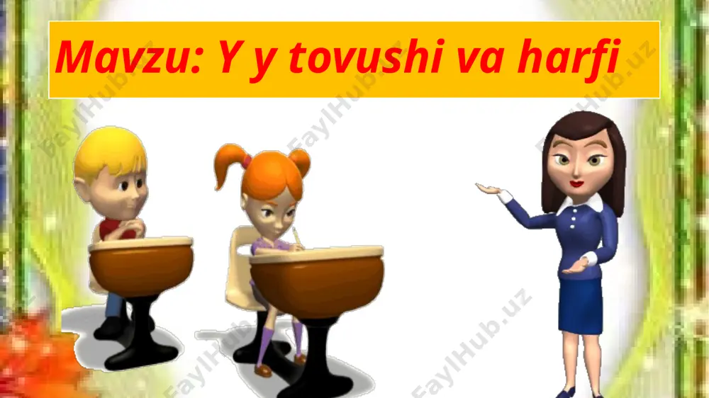 y y tovushi va harfi(2-soati) — PPTX