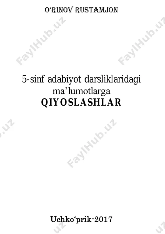 5- sinf qiyoslashlar — PDF