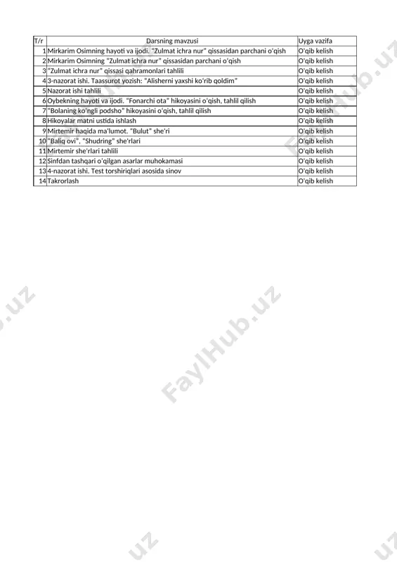 adabiyot 5. 2 ch — XLSX