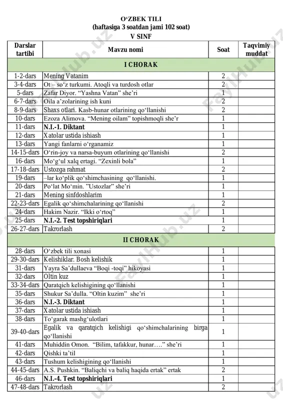 5-sinf o'zbek tili — PDF