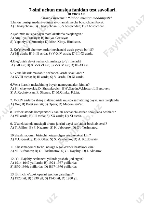 forish_tuman_1_maktab_sa`dullayeva_farangiz_musiqadan_testlar_jamlanmasi — DOCX