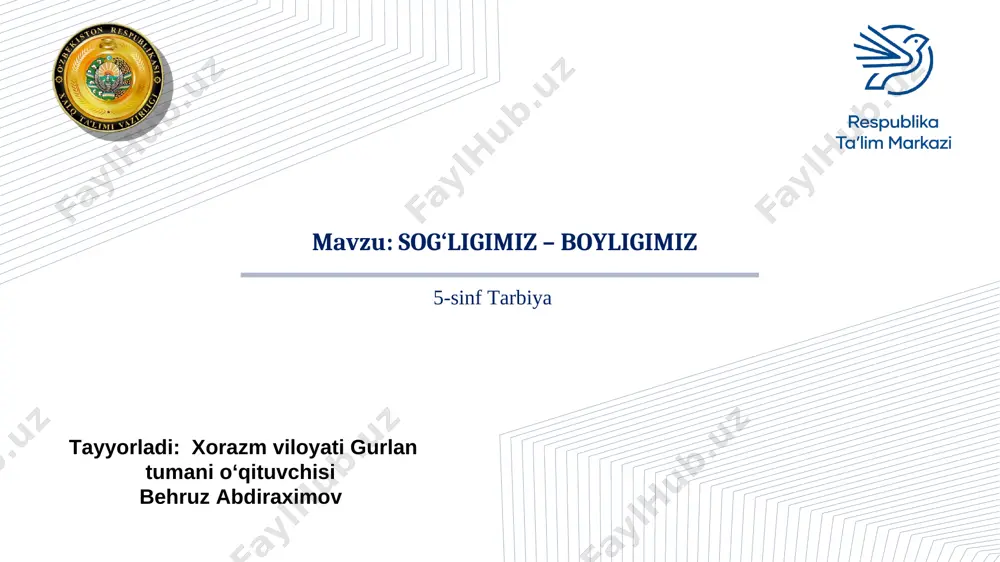 5-sinf tarbiya — PPT