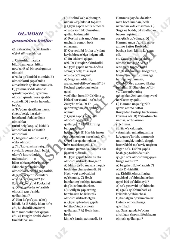 olmosh test — PDF