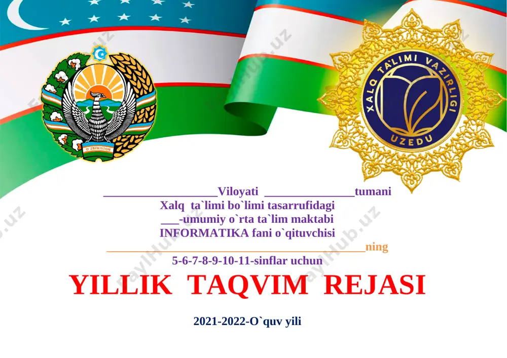 informatika_5_11_barchasi_2021_2022_yangi_pecatga_tayyor_to`liq — DOCX