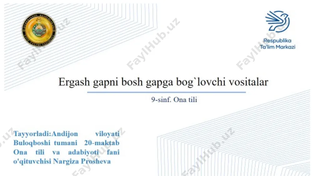 9-sinf ona tili — PPTX
