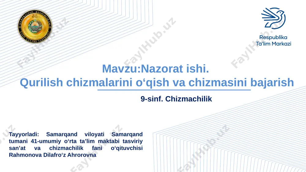 9-sinf chizmachilik — PPTX