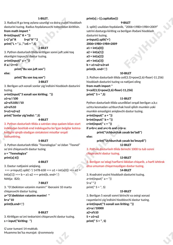 9-sinf informatika va a.t. fani imtihon yechimlari — DOCX