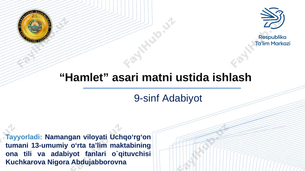 9-sinf adabiyot — PPTX