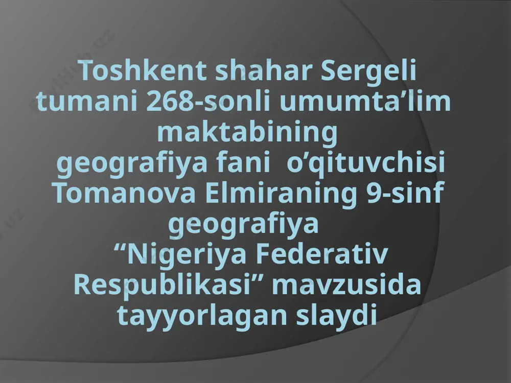 nigeriya federativ respublikasi (2) — PPTX